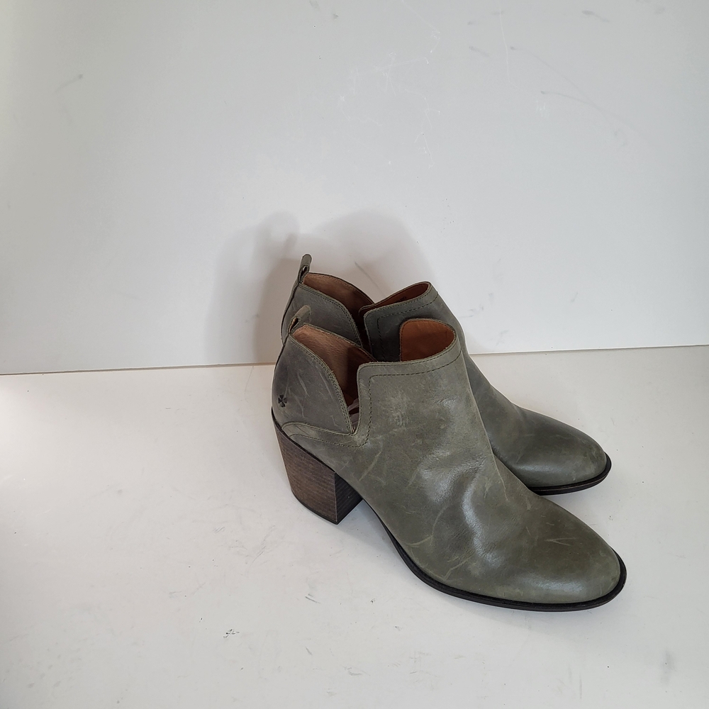 Lucky Brand Grey Leather Ankle Booties - Picture 2 of 6